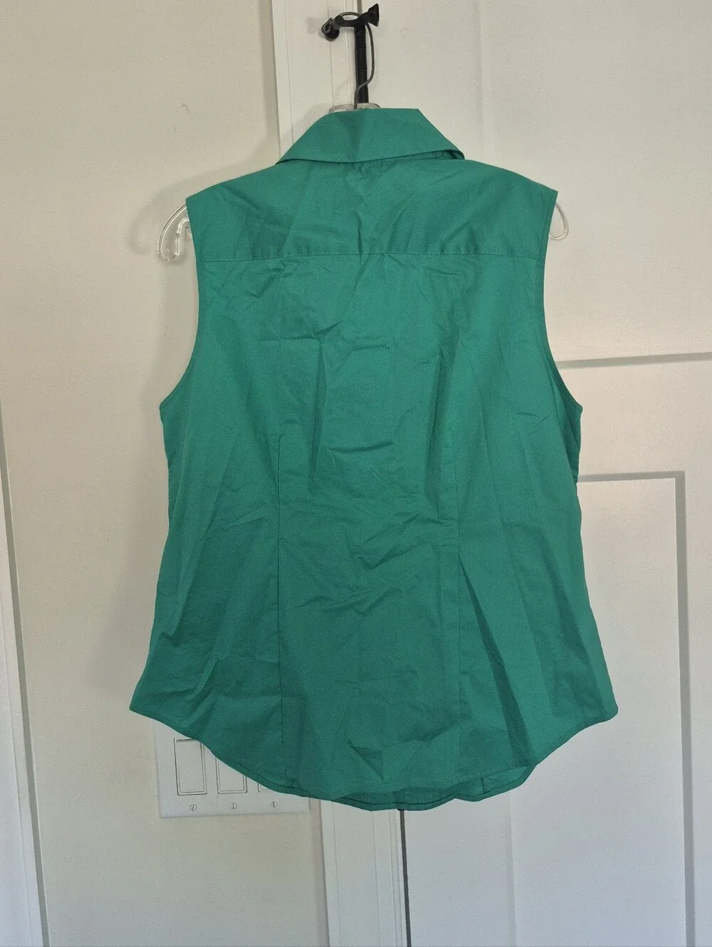 Hinson Wu Shirt Lilith Green Pleated Button Up Size L NEW